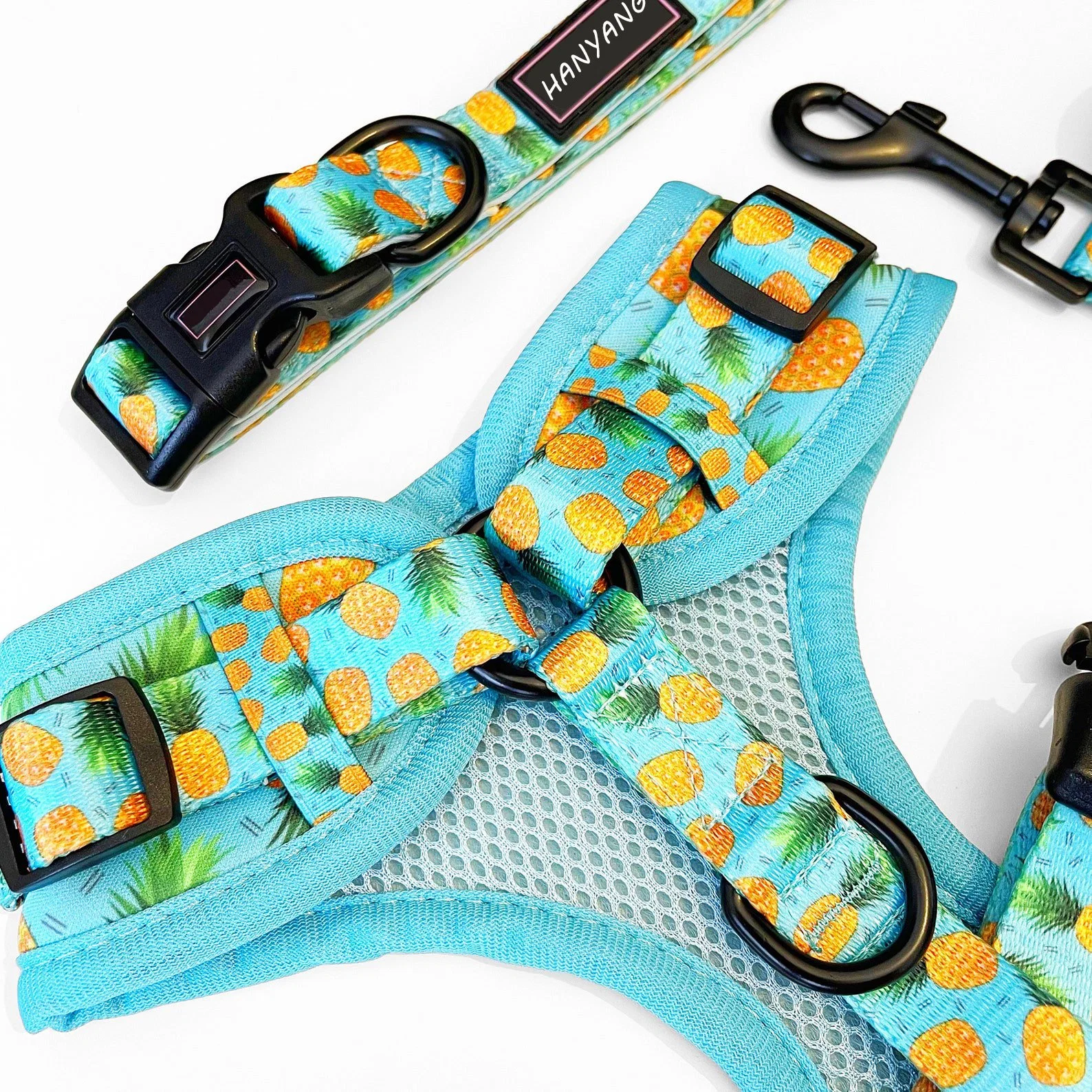 Hanyang New Designer OEM No Pull Reversible Dog Harness Adjustable Pet Dog Harness Leads Custom Dog Harness