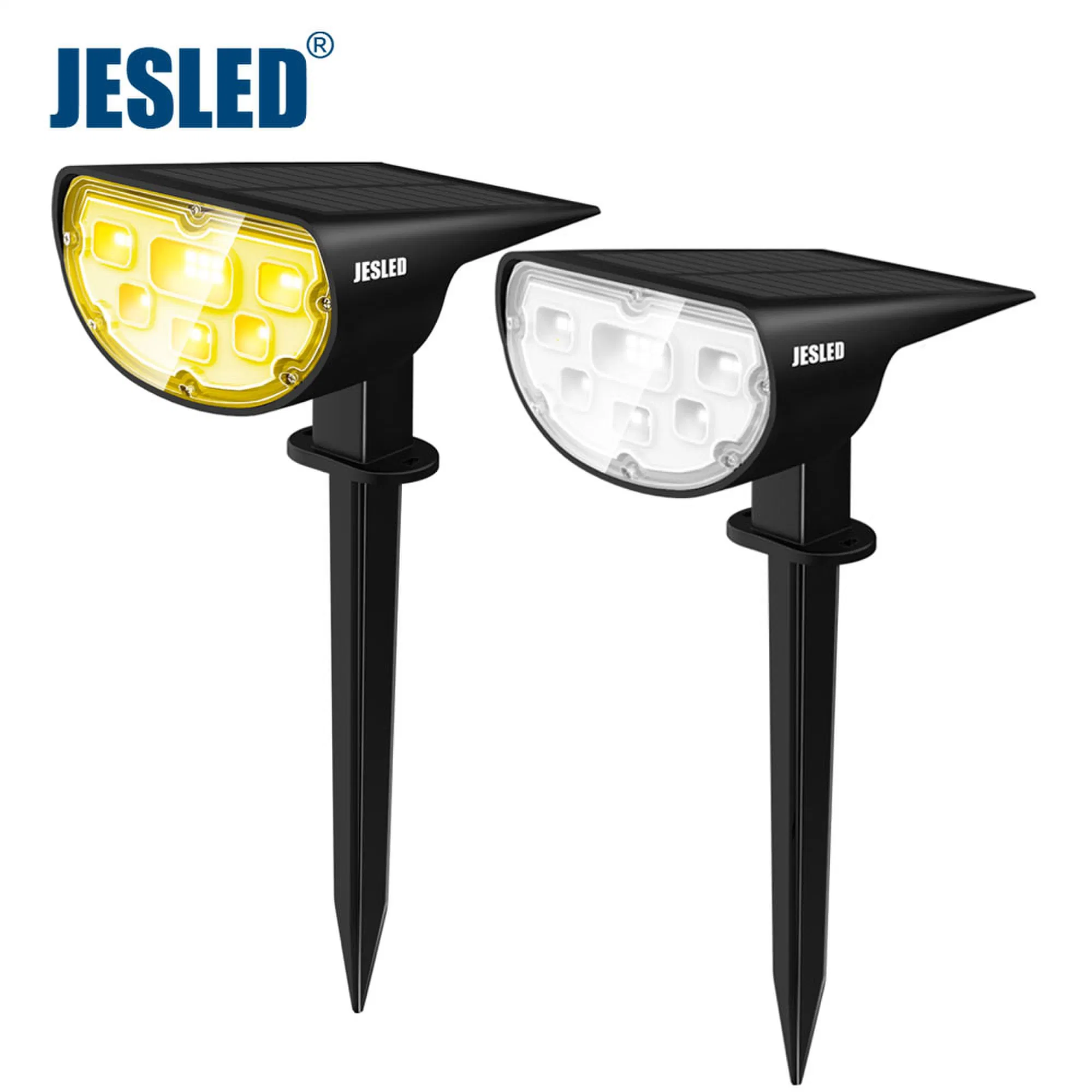 Jesled 14 LED Solar Landscape Spotlight Outdoor Lighting Wireless Wall Lamp Solar Garden Lights Solar Streetlights for Walkway