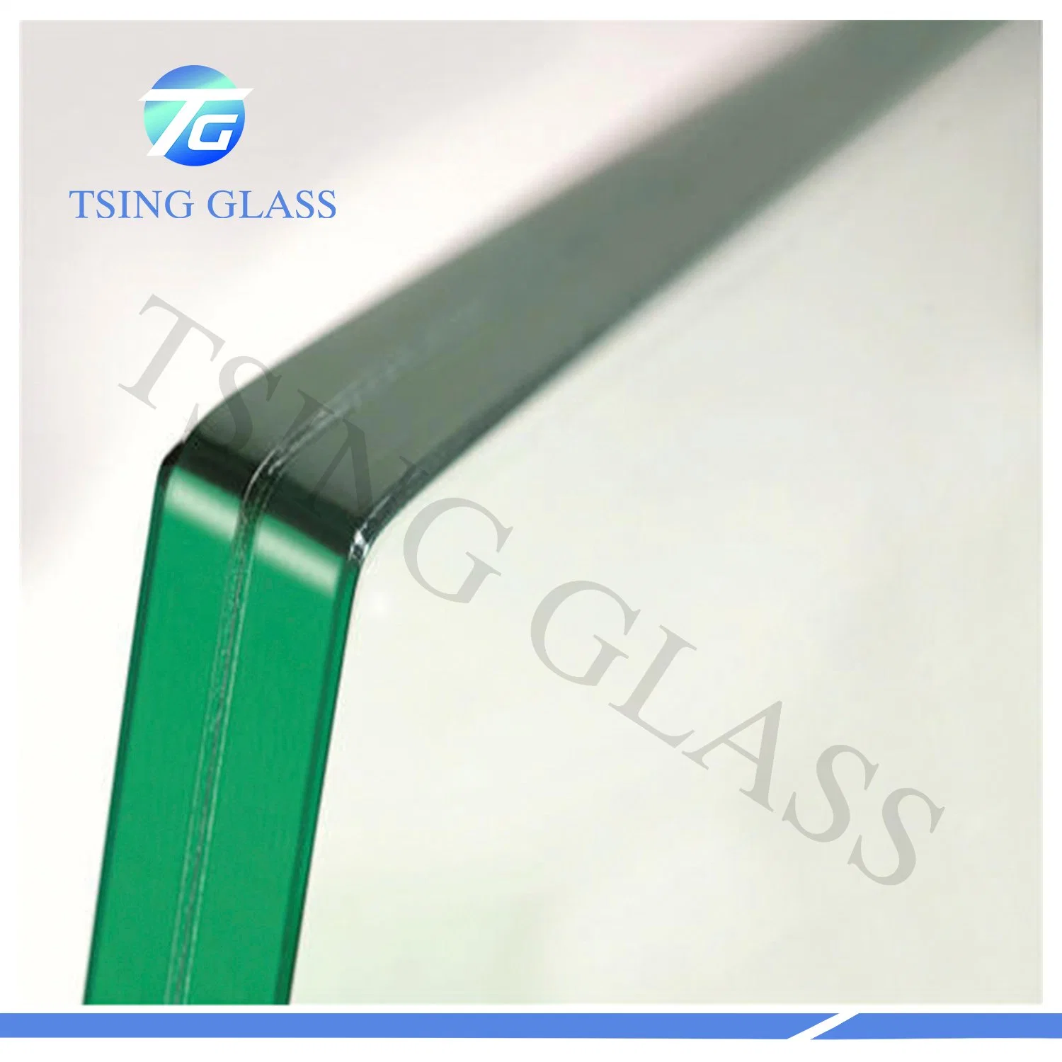 Clear Colored Safety Tempered/Toughened Glass/Building Laminated Glass Curved Laminated Glass Edge Polished