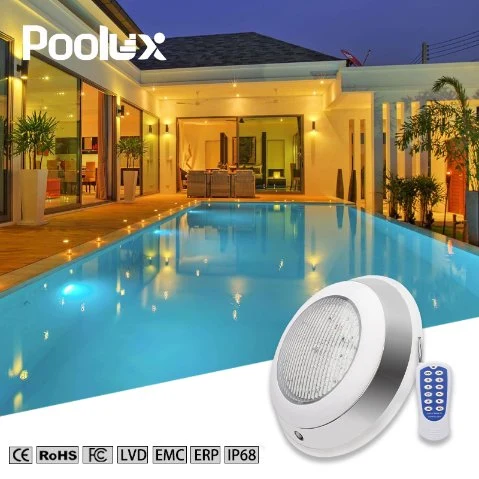 OEM IP68 High Power RGB Color LED montado na parede subaquático Iluminação Inox Nicheless fibra óptica natação luz da piscina