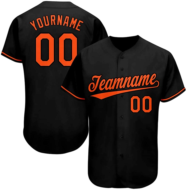 Personnaliser logo hommes uniforme Sportswear maillots de baseball avec bouton