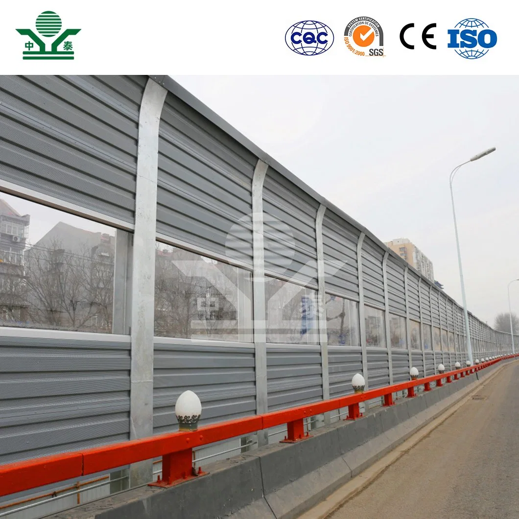 Zhongtai Sound Barriers for Highway Noise Original Factory Acoustic Boundary Parede de som Freeway material da placa de alumínio em cerca