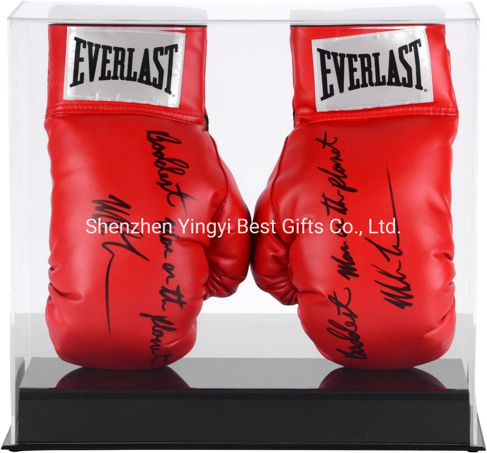 Custom Single or Double Boxing Glove Horizontal Display Case