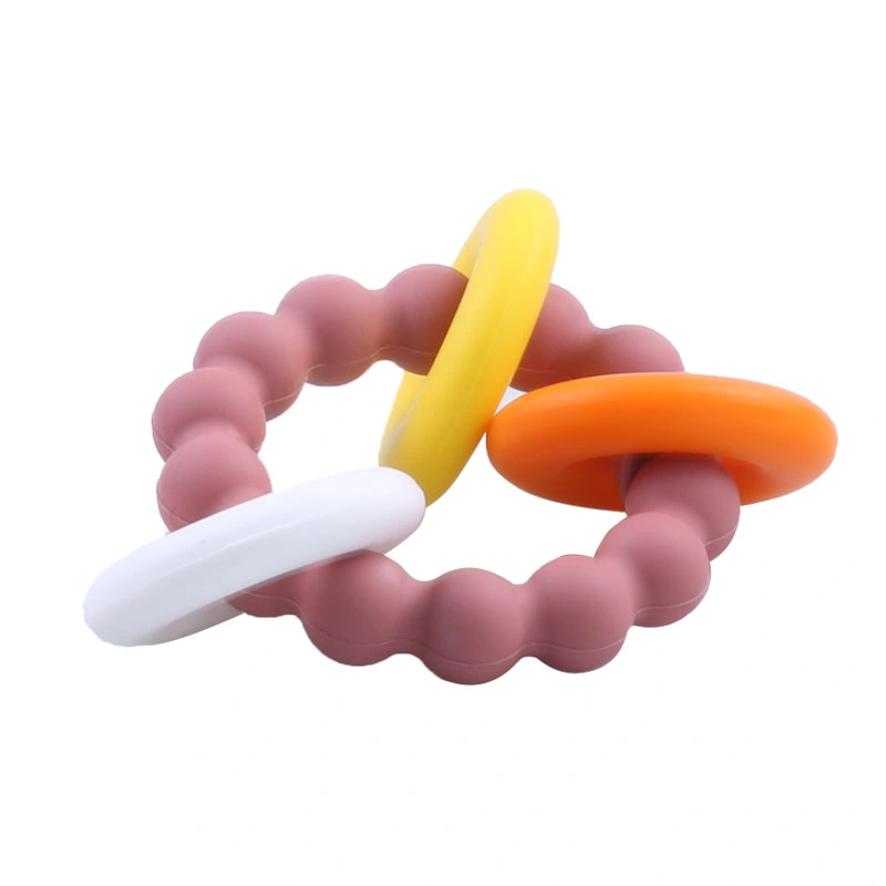 BPA Free Silicone Teether Teething Ring Baby Teether Infant Baby Care Products