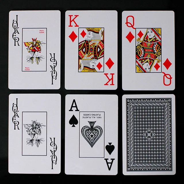 Custom Printing Poker Größe Kartendeck 100% PVC Kunststoff spielen Karten