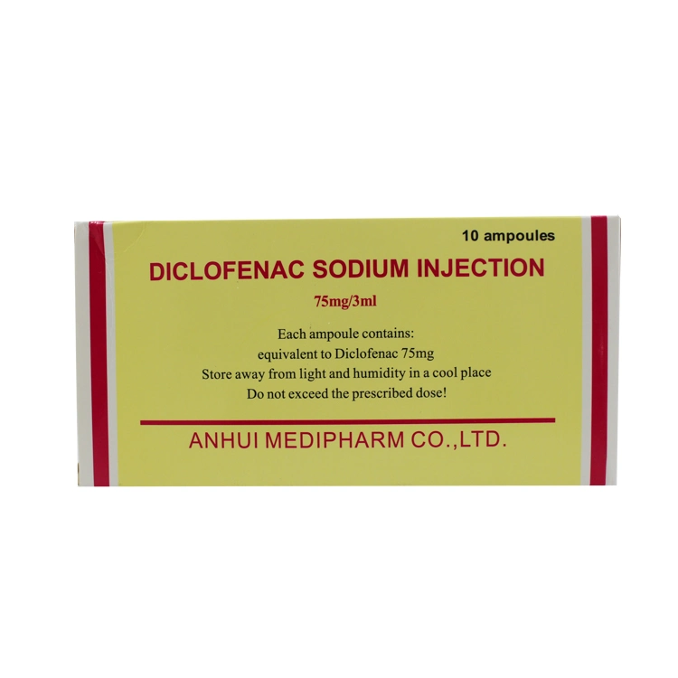 75mg/3ml Diclofenac Sodium Injection with GMP Medicine