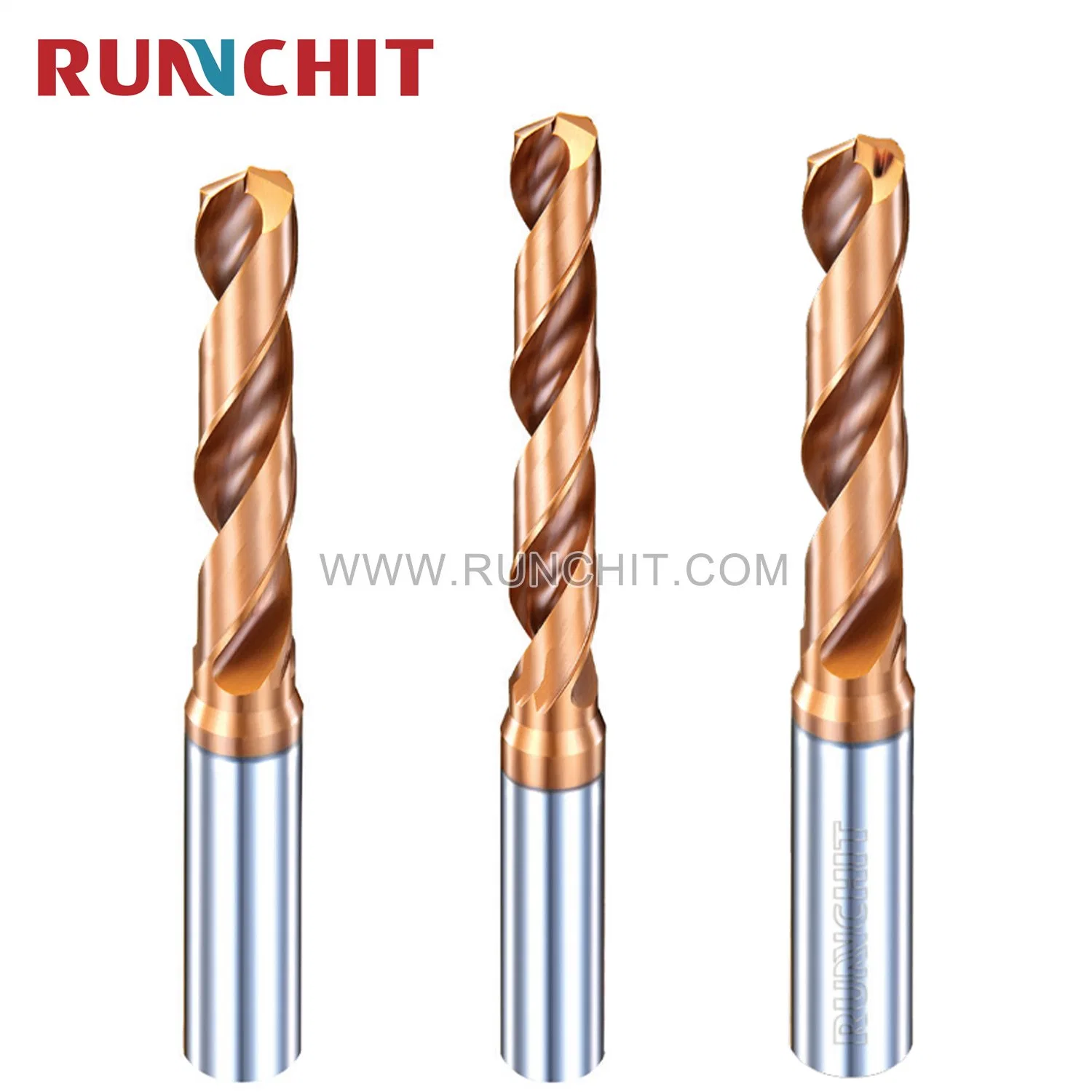 Fresadora CNC de perforación de la herramienta de perforación de refrigeración interna elevada dureza del acero de tungsteno de carburo cementado perforación profunda Mango recto de brocas helicoidales (NHKA170)