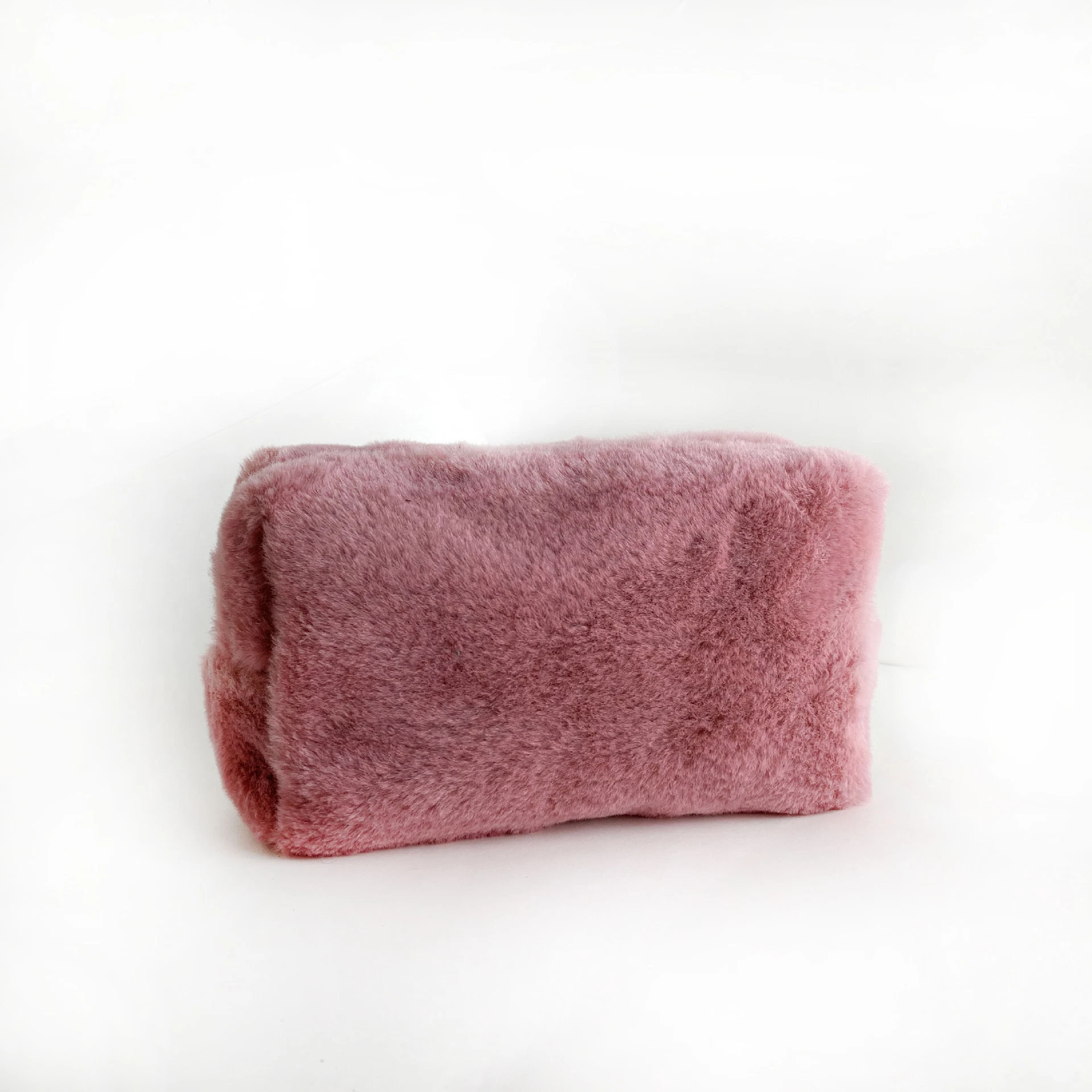 OEM Fax Fur Cosmetic Bag Plush Makeup Pouch Houlder Stationery Storage Bag for Travel and Toiletry