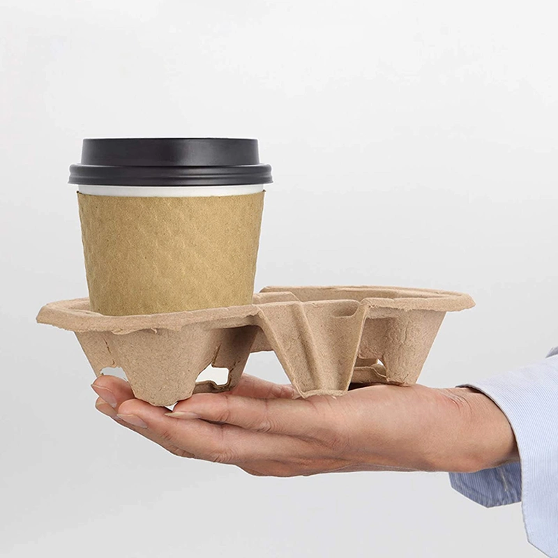 High quality/High cost performance  Take Away Hot Drink Kraft Papercup Disposable Kraft Tea Coffee Carrier Paper Cup Holder