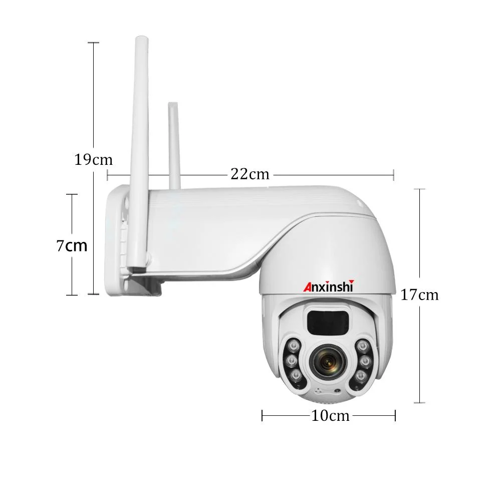 Poe WiFi domo PTZ de Full Metal zoom 4X Audio bidireccional ranura para tarjeta SD TF IR Seguimiento humanoide inteligente