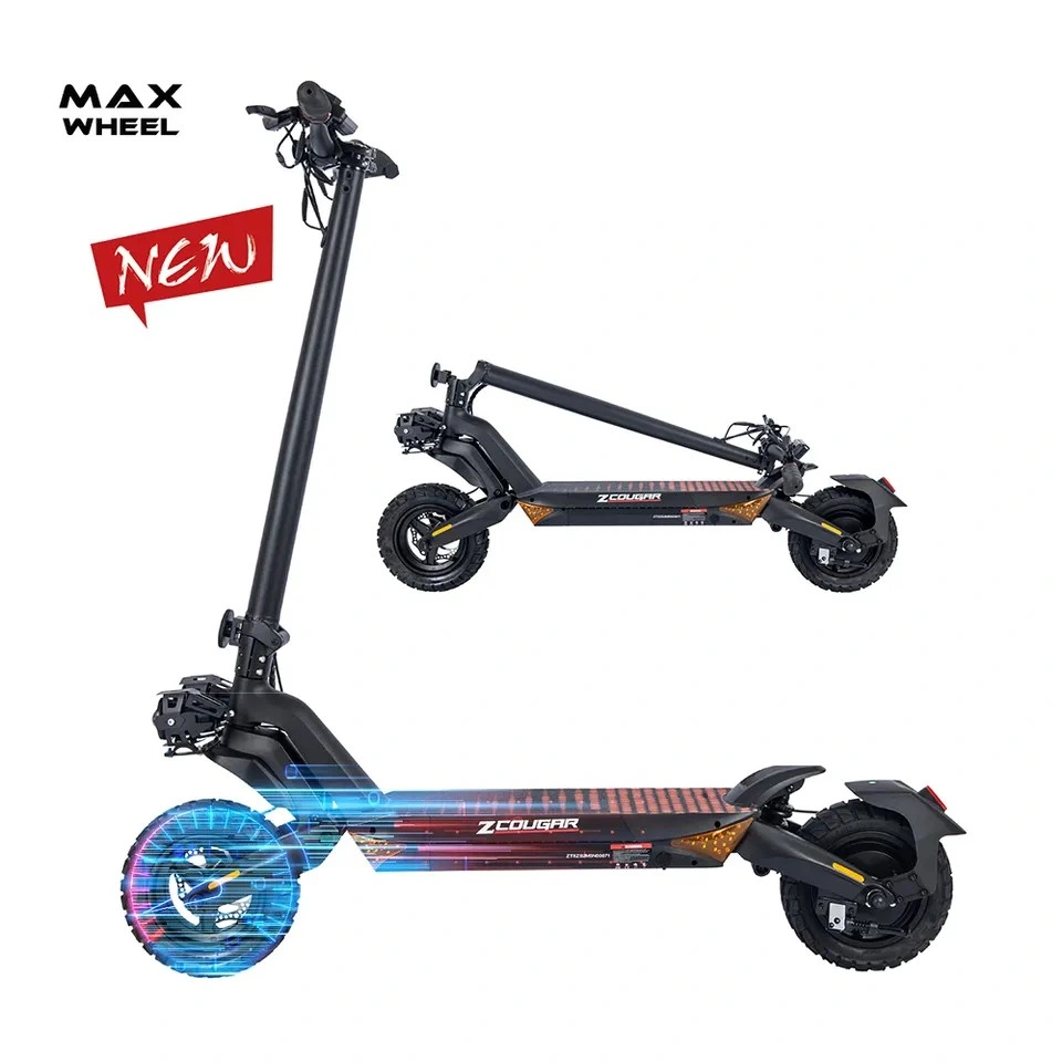 EU Warehouse Maxwheel 2000W Dual Motor 48V Powerful 10inch off Road E Adult Folding Electric Scooter