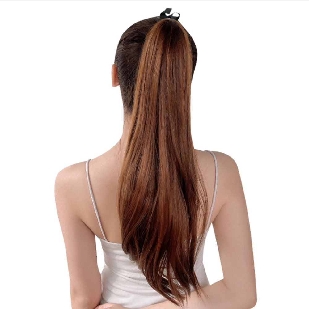 Wholesale/Supplier Human Long Remy Hair Brown Extension Band Tie Hair Wig