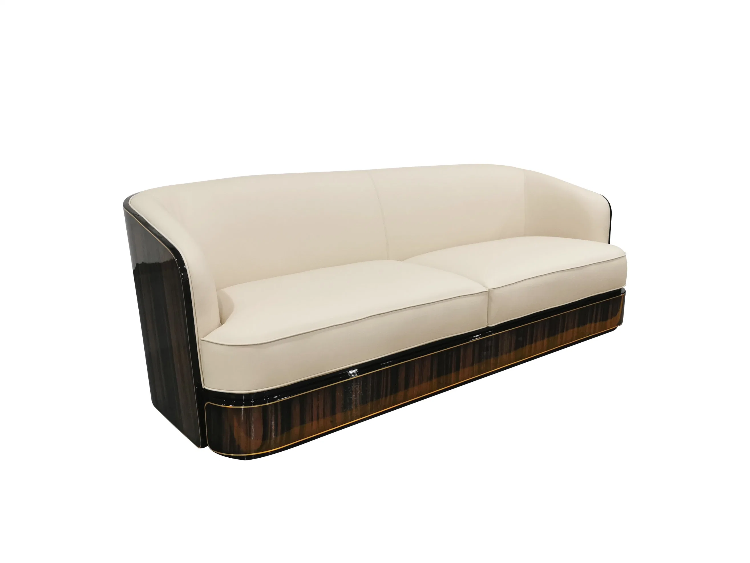 Italian Design Home Furniture Living Room Luxury Middle East Leather Seat Wooden Frame Villa Sectional Sofa Furniture