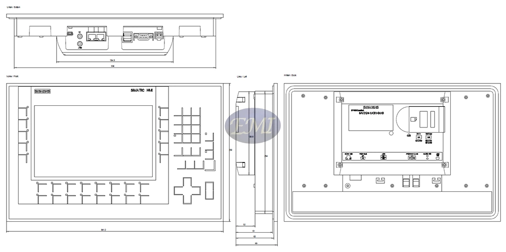 6AV2124-1jc01-0ax0 9" Widescreen Kp900 Key Operation Industrial Monitors Comfort Panel HMI