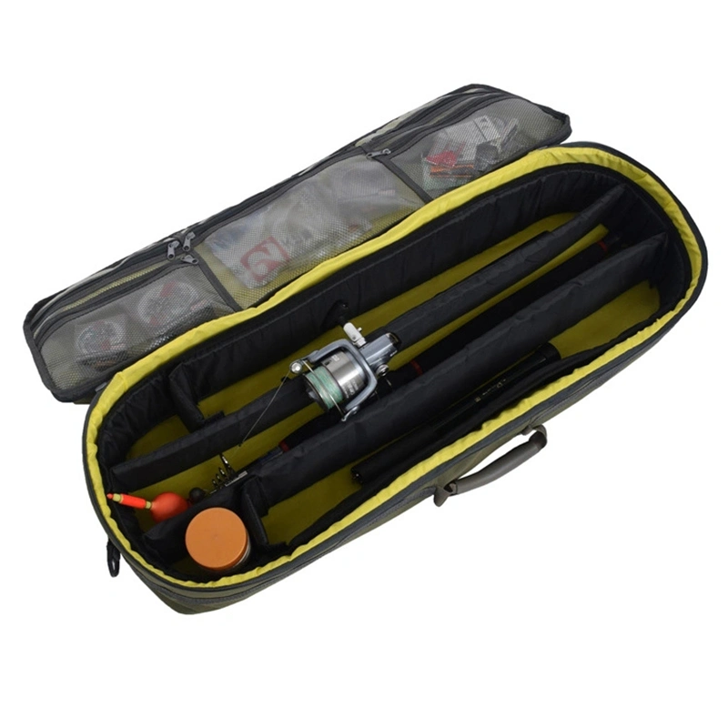 Portable Fishing Rod and Fishing Tackle Bag with Adjustable Dividers