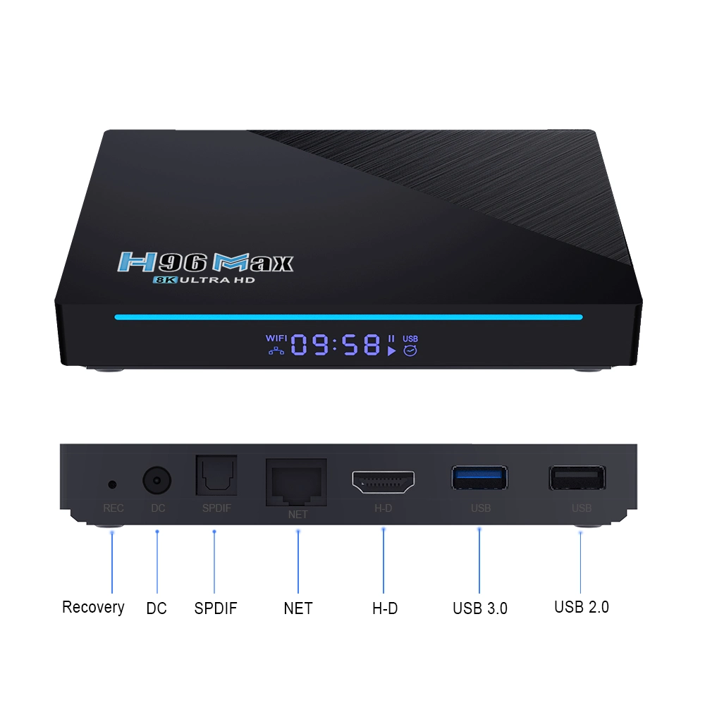 H96max Rk3566 Android 11.0 2.4G&5g WiFi Media Player Set TV Box