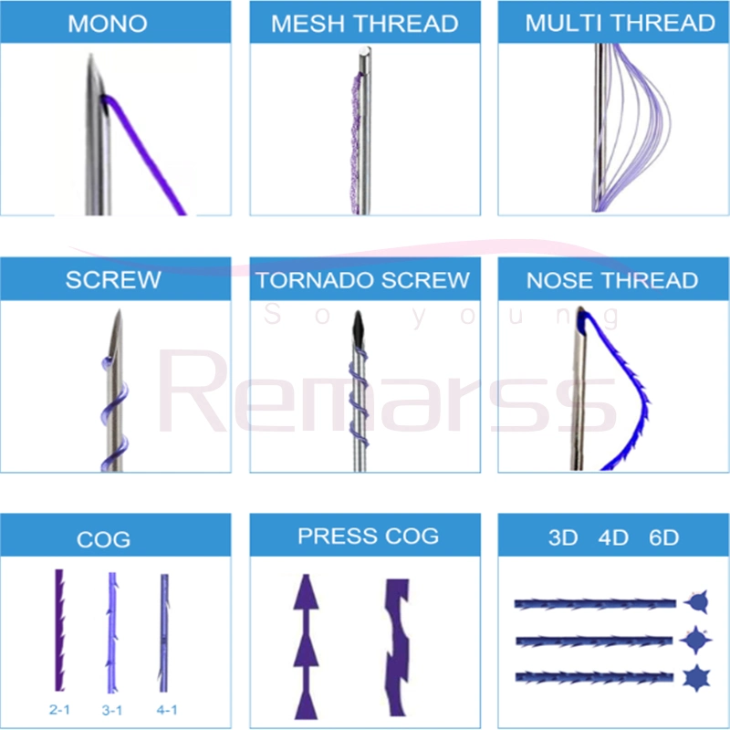 Mono 27g de 50mm de elevación hilo Pdo Corea mono para la piel médicos apretando los labios las roscas