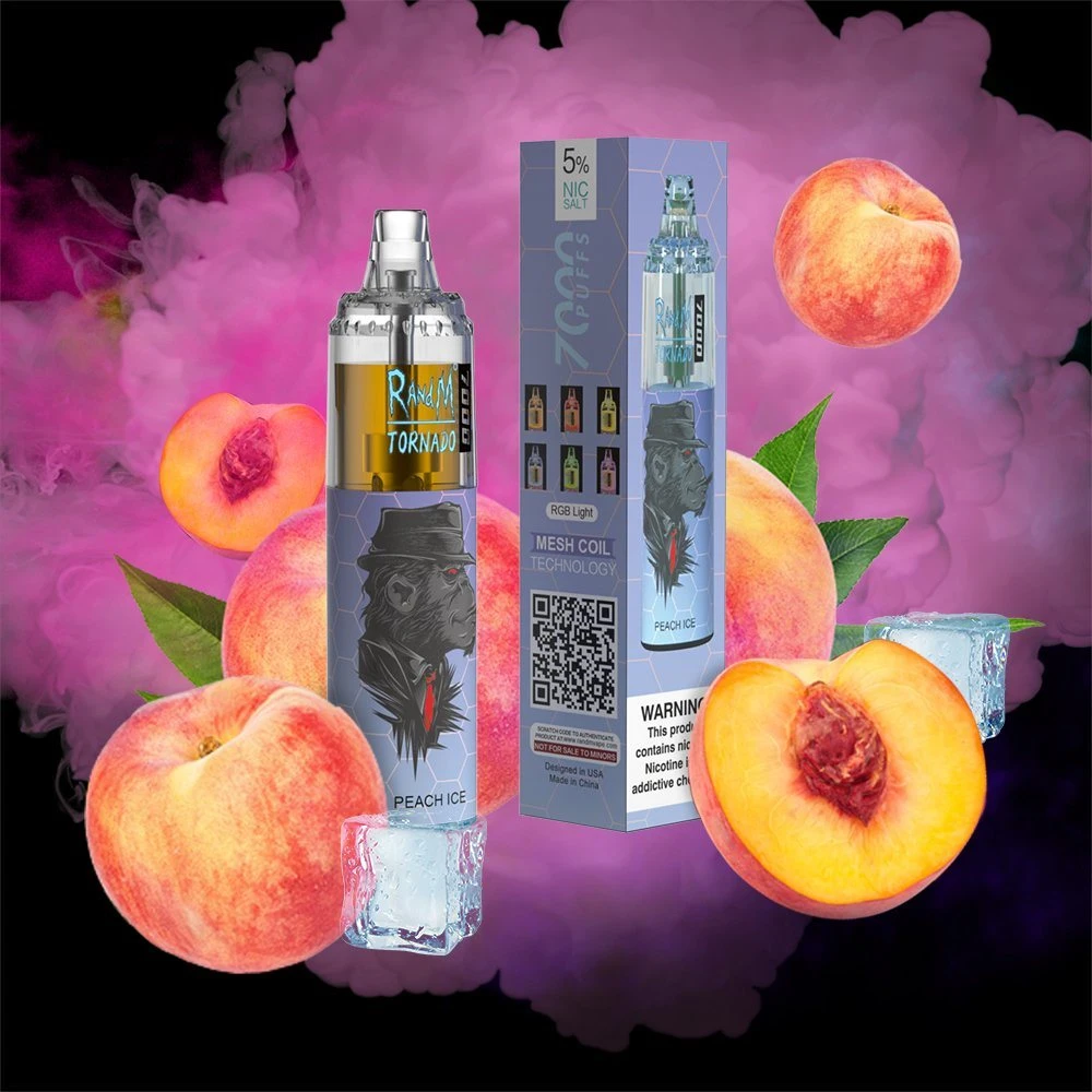 USA and European Hot Selling 14 Ml 0% 2% 3% 5% Randm Tornado 7000 Puffs Electronic Cigarette Wholesale Disposable Vape