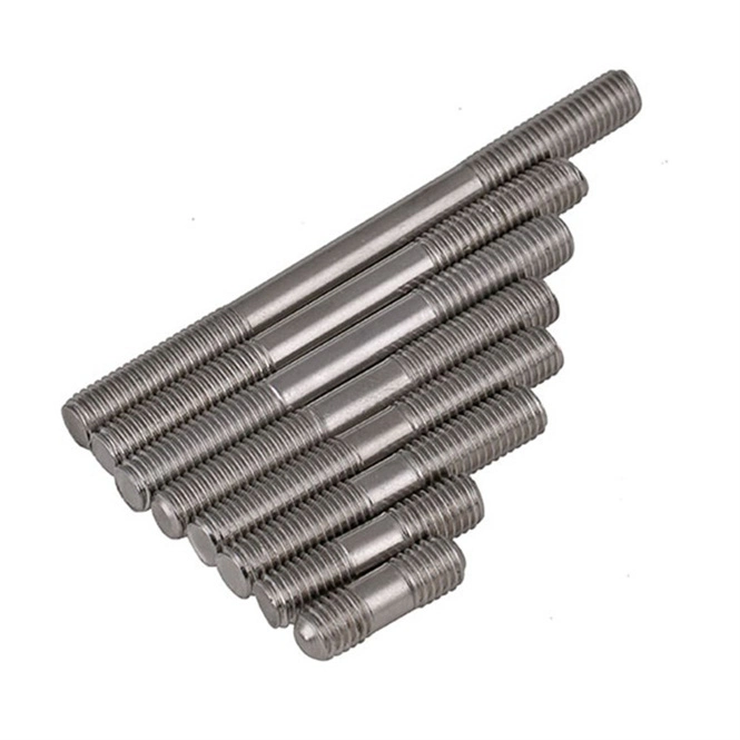 Inconel 718 2.4668 DIN975 DIN976 ASTM A453 660 Gr. a B C D Stud Bolt with Two Nuts