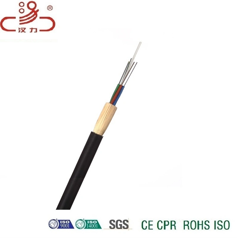 Single Mode Optical 4 12 24 Cores 6 96 Hilos De Span 200 400 G652D Optuca Roll Fibra Optica Fiber Optic Cable ADSS