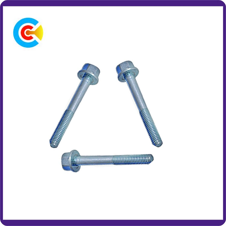 DIN/ANSI/BS/JIS Carbon-Steel/Stainless-Steel Hexagonal Head Flange Rod Lengthened Furniture Plated Screws