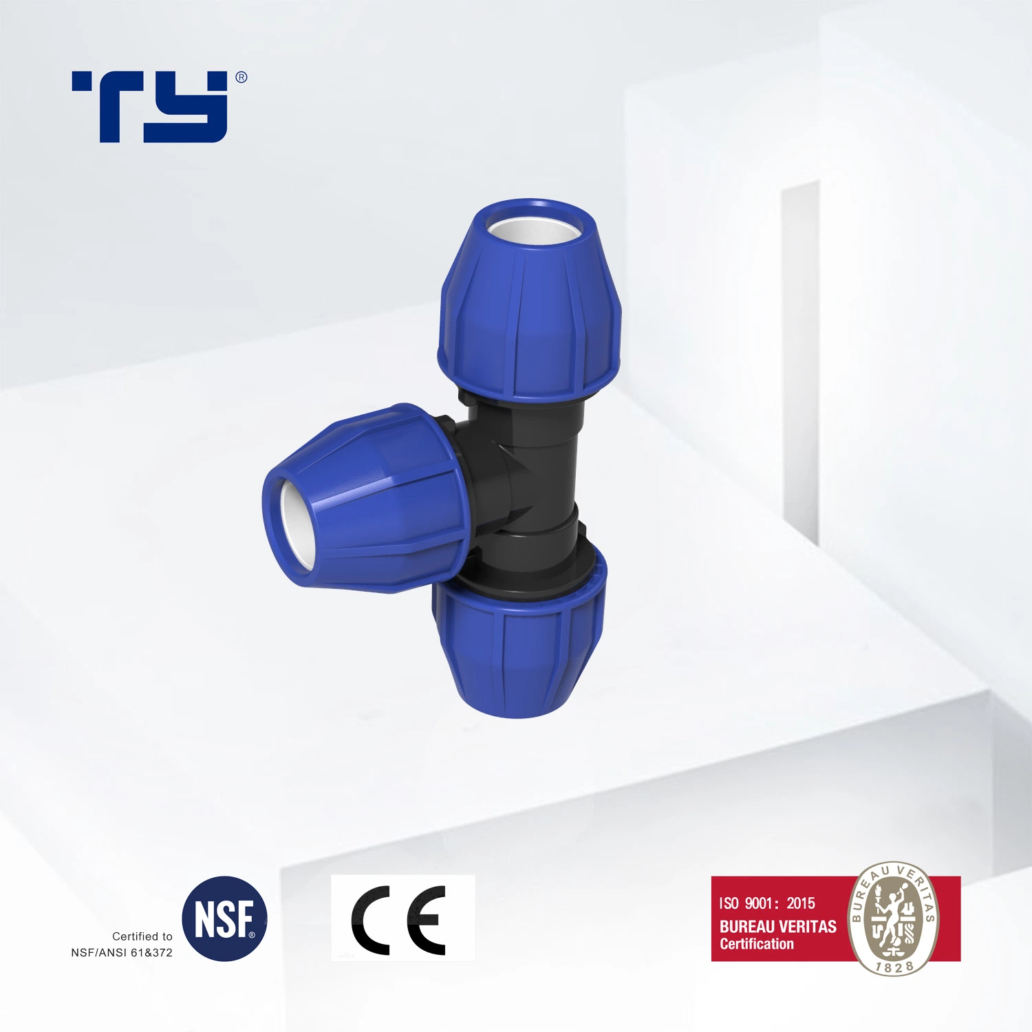 Customized Design Union Factory Price All Kinds PP HDPE PE Irrigation Compression Fittings for Water Supply Pipes Manufacture