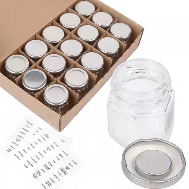 Hot Sale 45ml 1.5oz Kitchen Glass Jars Storage Bottles with Magnetic Lids