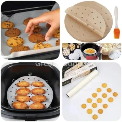 Heat Resistant Non-Stick Unbleached Greaseproof Silicone Coated Parchment Baking Paper