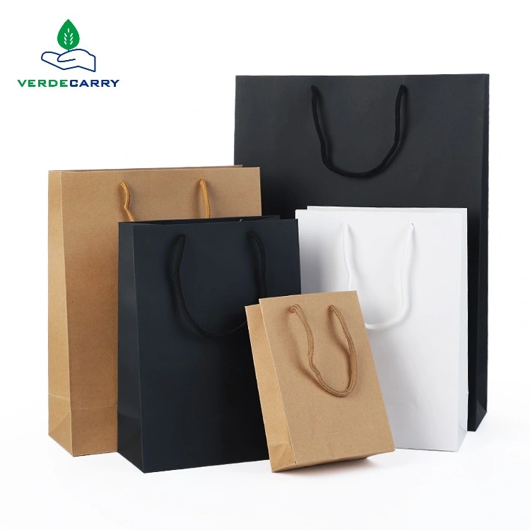 Recycled Custom Cardboard Luxury Gift Paper Bags and Boxes with Handle for Shopping Bag with Your Own Logo