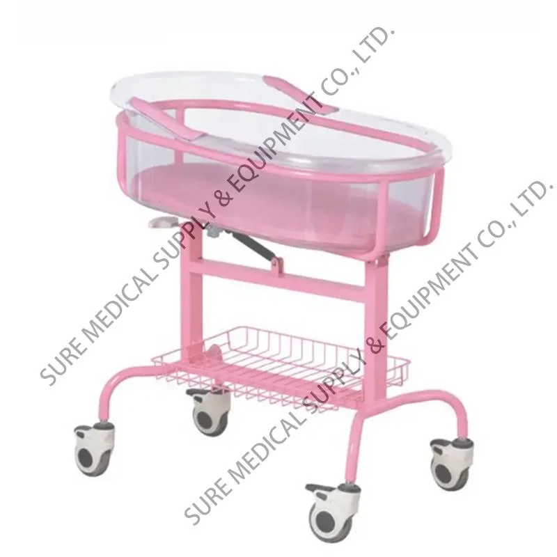 Stable Portable Good Quality Plastic Baby Cart for Hospital Used