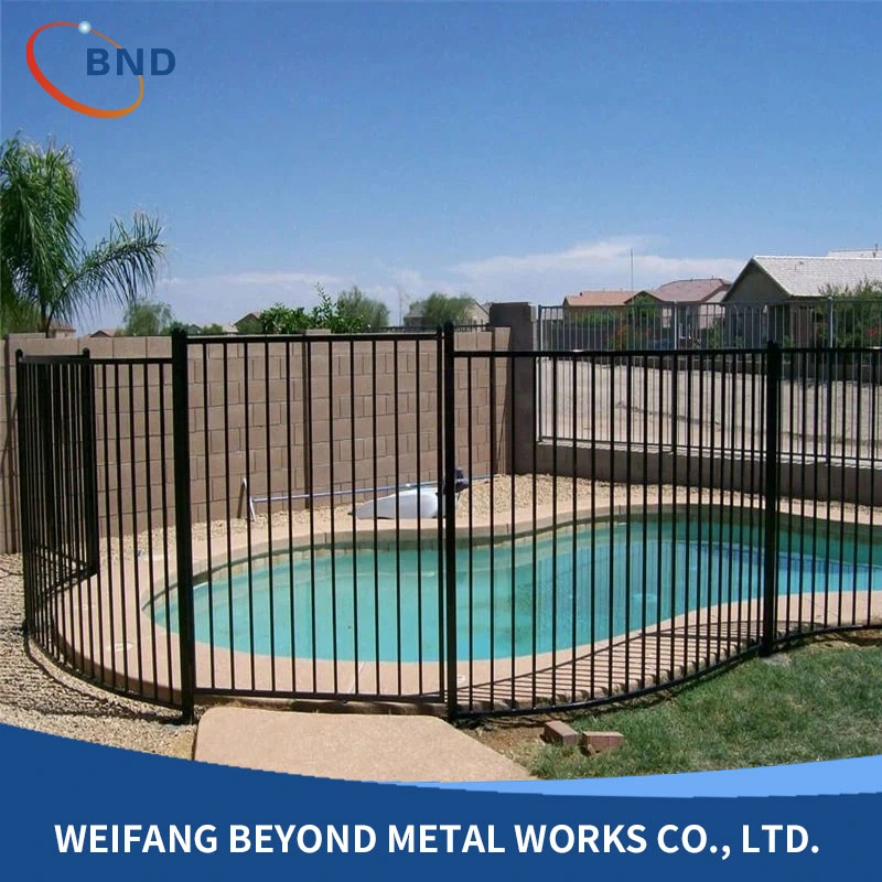 Powder Coated Aluminum Flat Top Pool Fence Panels with Low Price Security Fence