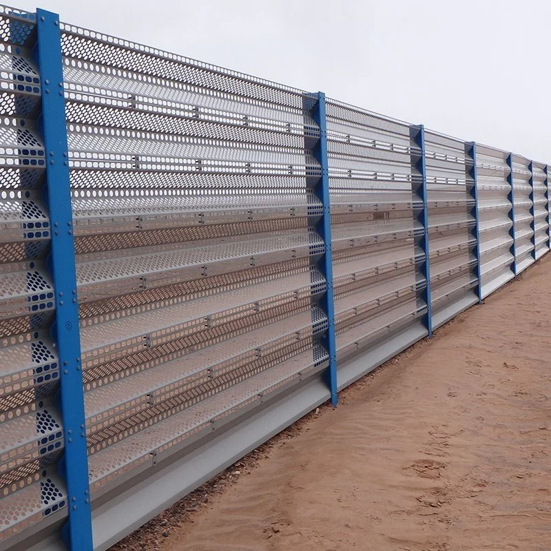 WBF045 Railway Highway Traffic Saftey Perforated Steel Panel Sandproof Fence