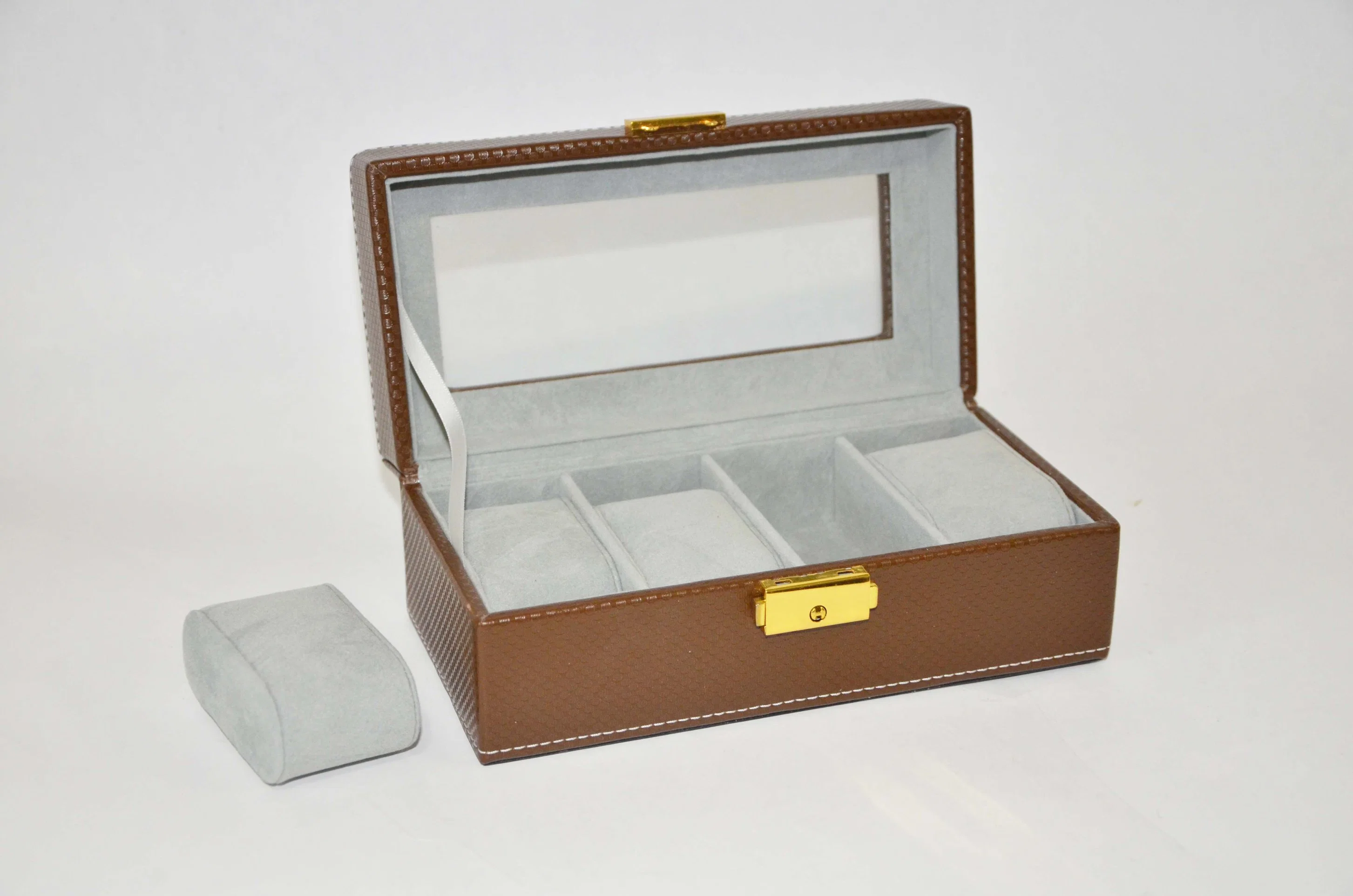 OEM case en cuir/cosmétiques Watch Watch Box pour 4 montres