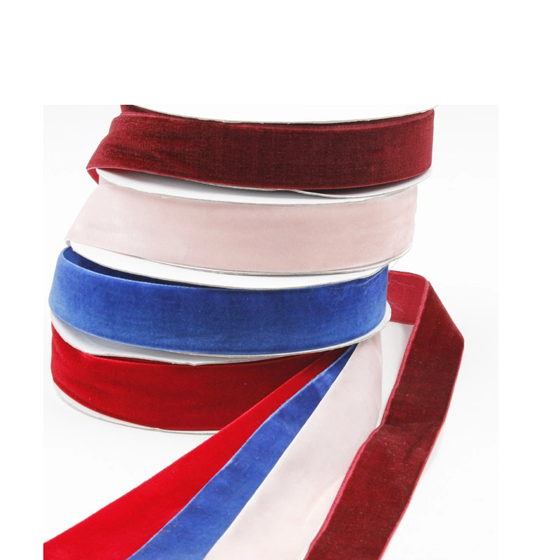 Factory Wholesale/Supplier High quality/High cost performance  10mm Single Face Soft Silk Velvet Ribbon