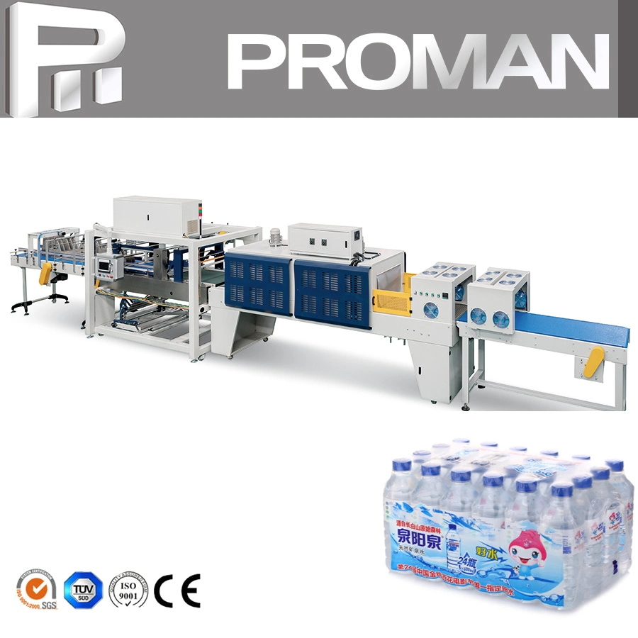 Plastic PE POF Film Automatic Wrapping Shrink Packing Machine with Heat Tunnel
