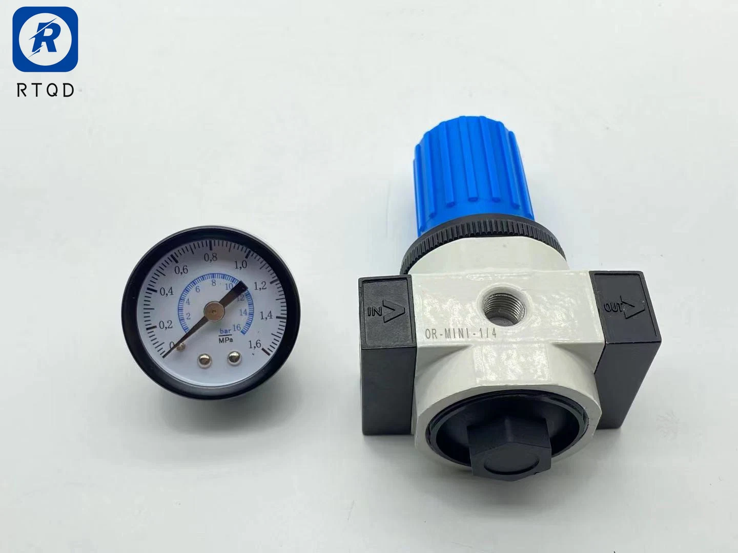 Pneumatic Air Filter Regulator Aluminum Alloy Air Filter Regulator Combination Lubricator Pneumatic Regulator or-Mini-1/4