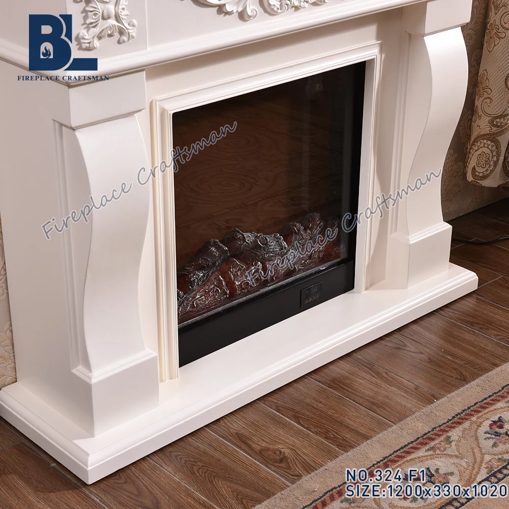 Lareira branca de mármore Natural Stone Marble White Marble Electric Lareira 324