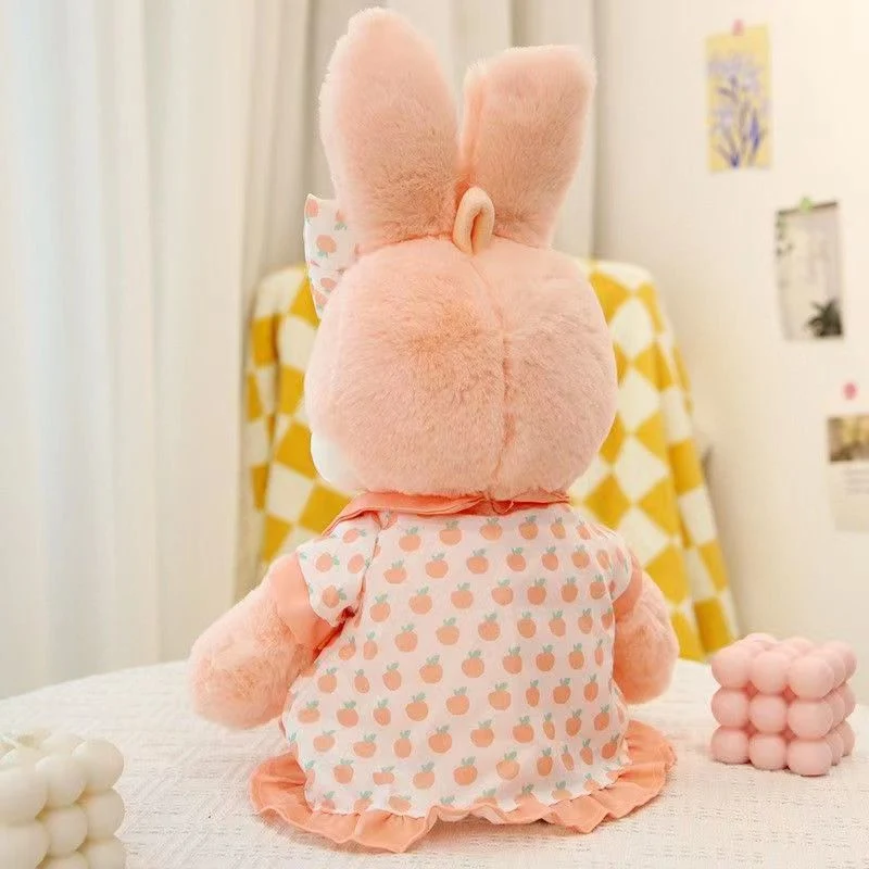 Boneca macia Dudu New Rabbit Plush Toy Girls Presente de ano novo bonito do Bunny