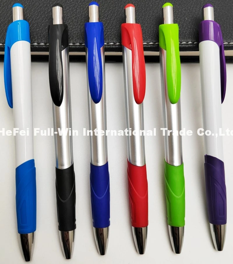 Wholesale Promotional Gifts Plastic Ballpoint Pens with Grip for School and Office