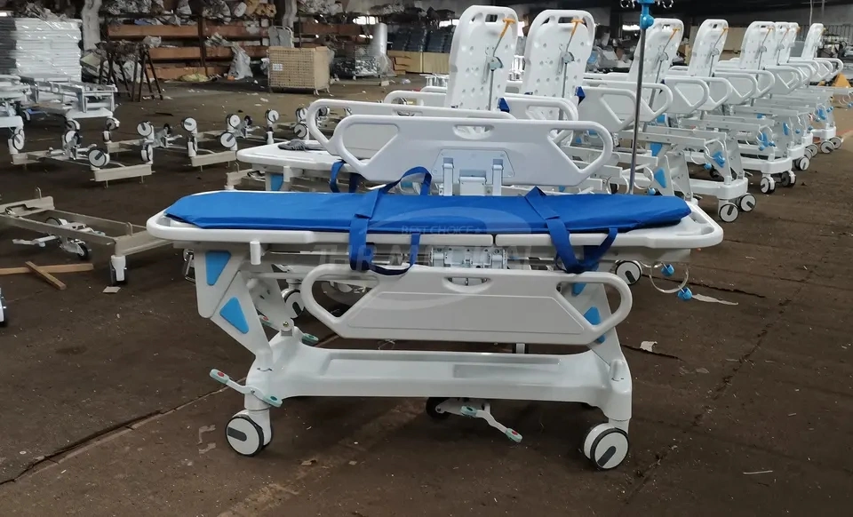 Medical Hydraulic Rise-and-Fall Stretcher Cart Transfer Trolley (THR-111-A)