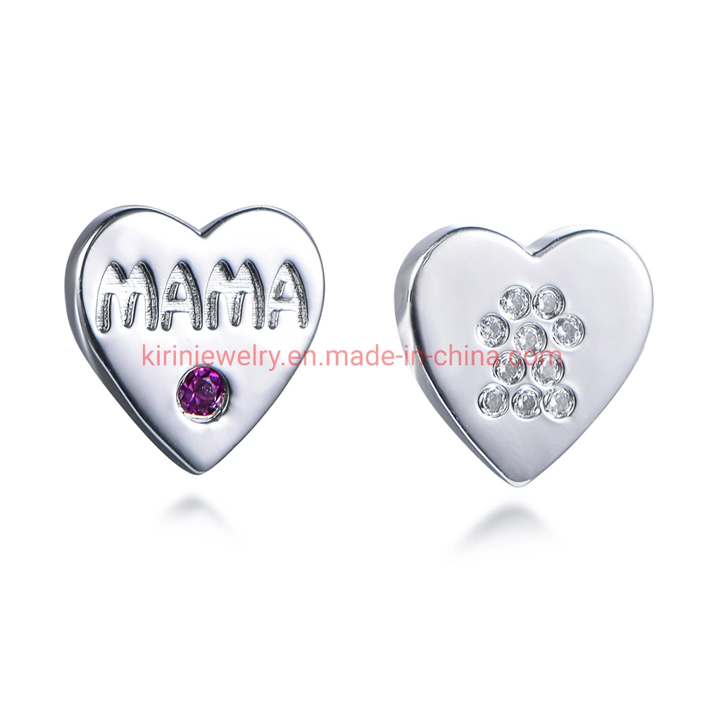 Haute qualité Rhodium Plating mode bijoux puces d'oreilles argent 925 Fabricant Designer Ruby boucles d'oreilles pour mère