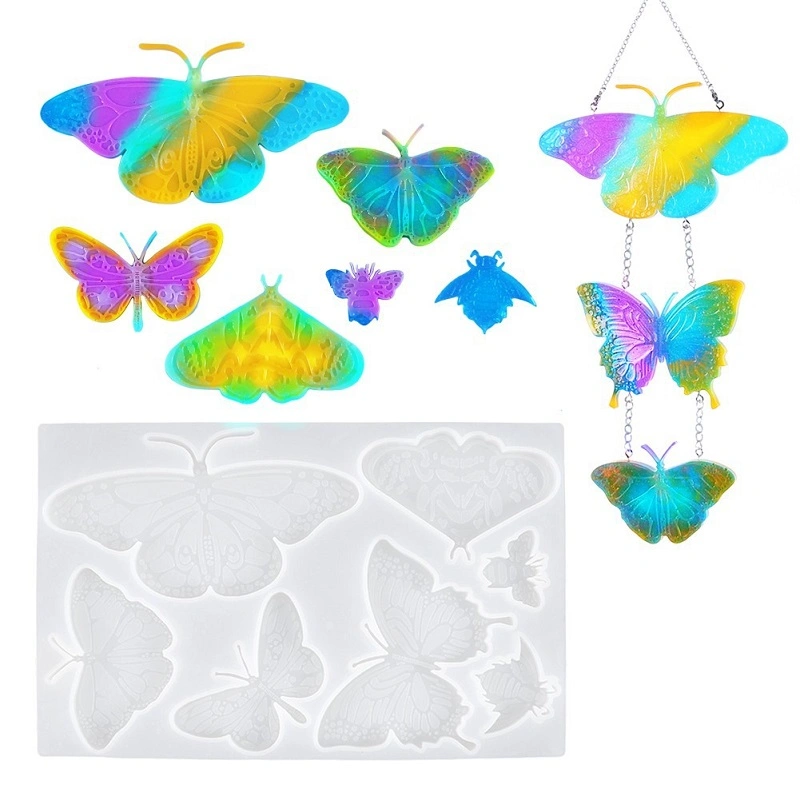 Custom DIY Butterfly Silicone Resin Mold for Jewelry Crystal Decoration Pendant
