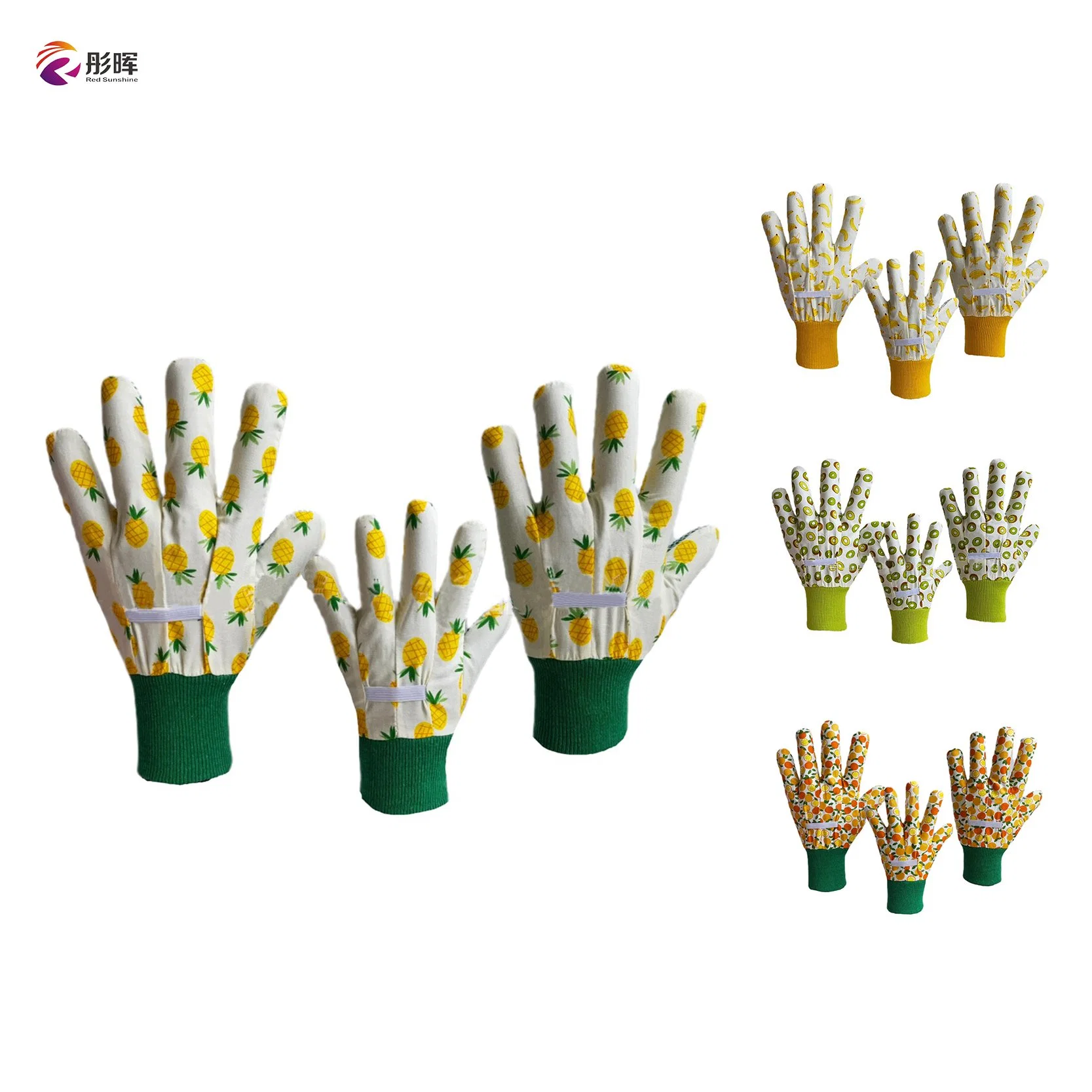 Factory Wholesale/Supplier Flower Printed Parent-Child Canvas Gardening Gloves Baking Protective Labor Protection Hand Safety Gloves