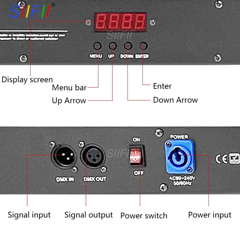 8-Eye Laser Light Shaking Beam Light KTV Bar Atmosphere Light Full Color Scanning Light Stage Light