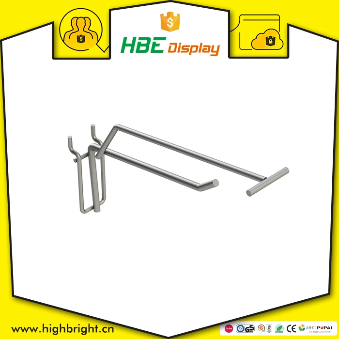 Metal Display Double Wire Pegboard Hook with Price Tag