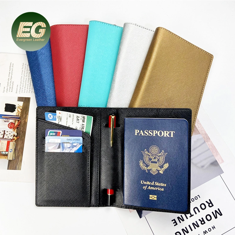 Ea242 Bag for Travelling Personalized Luxury Canada PU Set Wholesale Designer Travel Wallet Custom Customized Cover Leather Passport Holder