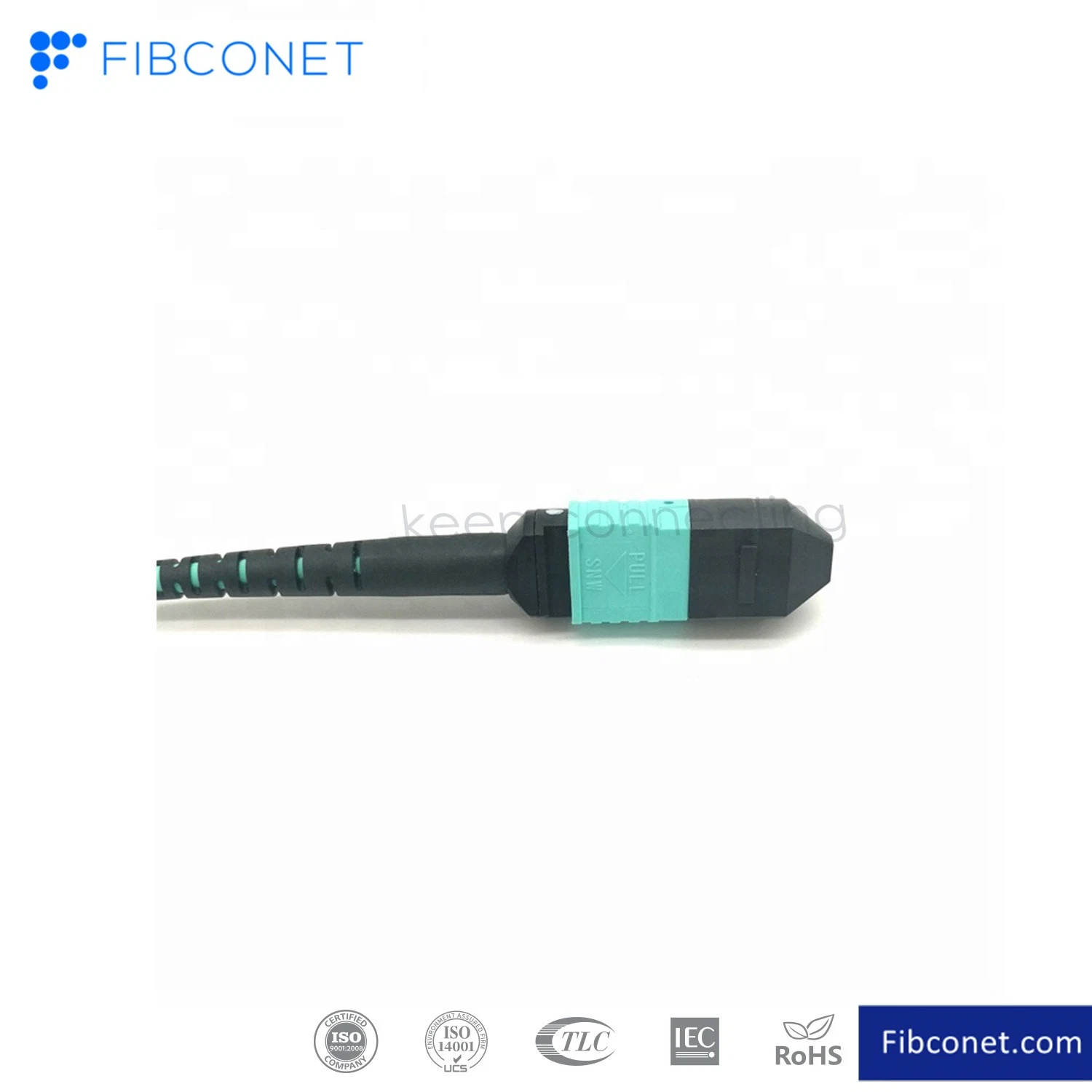 FTTH Blue 1X12 de núcleos MPO de fibra óptica LC Cable puente