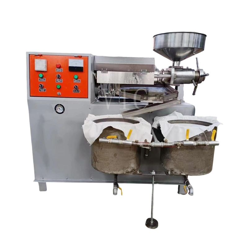 Single-phase 220V automatic cotton sunflower seeds coconut combined cold oil press making machine with oil filter