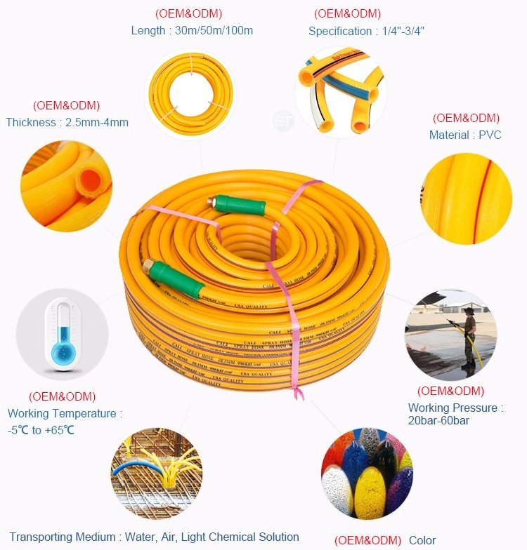 Spray Hose 5layer High Pressure PVC Hose Rubber Hose for Agriculture Spraying