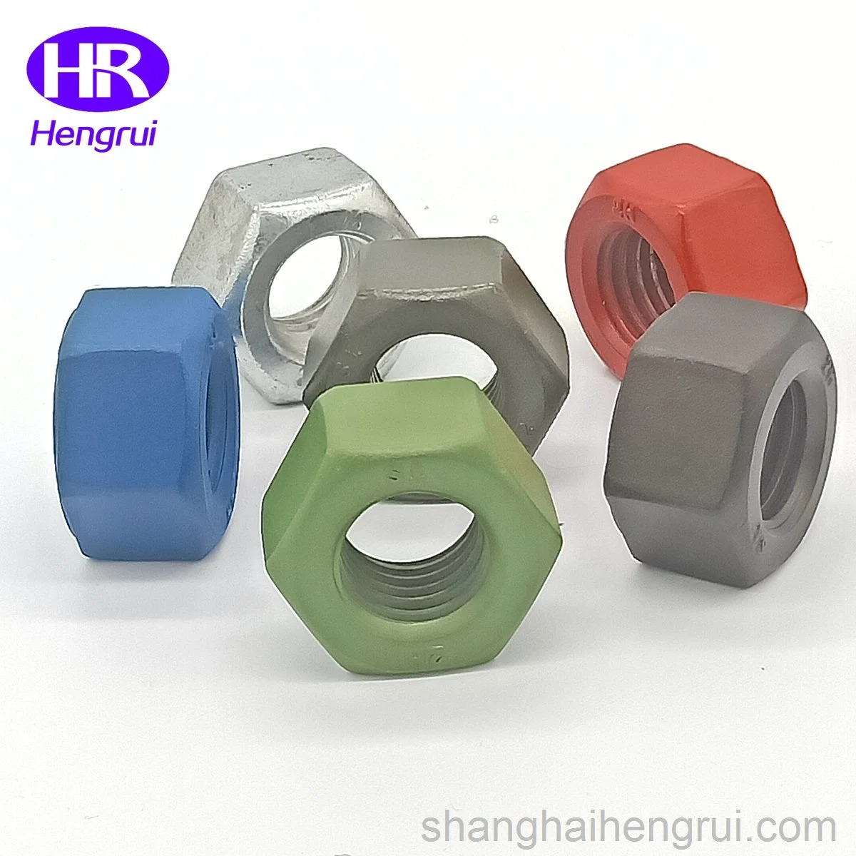 China Wholesale/Supplier Fasteners Blue PTFE Coated A194 2hm High Strength Hexagon Heavy Nut